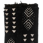 Ebony Black Bogolan Mali Mud Cloth Segou Design African Black And White Cotton