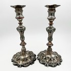 Pair Georgian Candlesticks Old Sheffield Plate C1815 T j Creswick A f