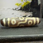 Ancient Tibetan Dzi Beads Old Agate 9 Eye Totem Amulet Pendant 55  13mm  3377