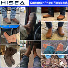 Hisea Ningo Mens Steel soft Toe Western Work Boots Waterproof Rodeo Cowboy Boot