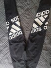 Adidas Women s Black With White Logo Size Small Leggings Activewear