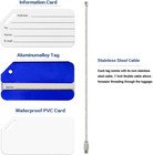 2pack Blue Aluminum Luggage Tags  Luggage Tag Holders For Travel Luggage Baggage