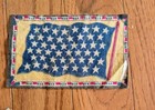 Vintage Tobacco Felt 48 Star Us Flag Shield Stars   Stripes Patriotic