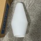 Vintage Mcm Pendant Ceiling Light Lamp Fixture Frosted Glass Shade Nos 1960s