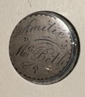 1853 Seated Liberty Dime Love Token Beautifully Engraved Great Detail Old Coin 