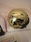 Deion Sanders Autographed Colorado Buffaloes Gold Mini Helmet Beckett 49655