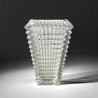 New Large Rectangular Glass Eye Vase In The Style Of Baccarat 11 