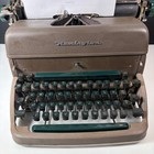 Vintage Remington Rand Standard Manual Typewriter Brown Green Keys Usa As Is