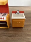 3 Vintage  Doll Furniture Kitchen Set Fisher Price Toys Made Hong Kong