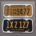Polished Cast Aluminum California License Plate Frames Pair W  Defects 1940-1955