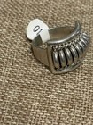Navajo Thomas Charley Sterling Silver Ribbed Band Mens Ring Sz 10 Rare