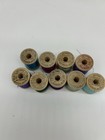 Lot Of 9 Vintage Wood Spools Cotton Thread Belding Corticelli Assorted Colors 3a