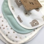 Dreamgro Burp Cloths Set Of 3 Baby Burp Cloths Bear Polka Dot Nwt Mint Green