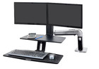 Ergotron Workfit-a With Suspended Keyboard  Dual Monitors- Brand New