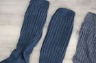 Vintage Womens Size 6-9 Scrunchy Mid Calf Socks Brown Gray Black