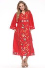 Johnny Was Jwla Averi Linen Midi Kaftan Dress J31424  