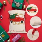 6 Pack Santa Sacks Christmas Canvas Bag  Large Reusable Gift Bags With Drawst   