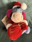Disney Store Exclusive Santa Eeyore Mini Bean Bag Plush 8  Mint 