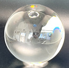Vintage Baccarat Sirius Clear Crystal Ball Orb Sphere 4  Diameter Signed Excel