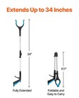 Grabber Reacher Tool  2-pack 34  Foldable Reacher Grabber Pickup Tool With 360  