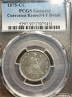 1875-cc Seated Liberty Twenty Cent Piece 20c Pcgs Genuine Corrosion Vf Details
