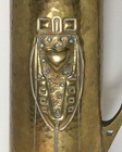 Antique German Secessionist Brass Wine Flagon Pitcher Arts And Crafts Nouveau