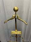Vintage Brass Valet Stand Butler Suit Rack Mid Century Hollywood Regency Gold