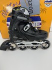 Nattork Adjustable Inline Skates Kids Boys Girls Size 1-4 Black Roller Blades