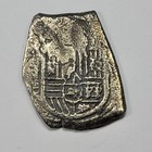 1665-1700 Cob 8 Reales Mexico Shipwreck Salvaged Genuine Silver Coin  t555