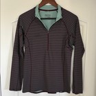 Patagonia Capilene Baselayer Polartec Striped 1 4 Zip Jacket Women s Size Medium