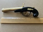 Vintage Flintlock Pistol Lighter     Made In Japan     Brass   Black Display Gun