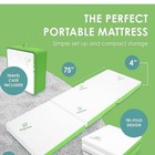 Cushy Form Floor Mattress - Tri Fold Foldable 4 Inch Foam Camping Bed W case