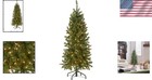 Lifelike Slim 4 5 Ft Pre-lit Kingswood Fir Christmas Tree     150 Clear Lights