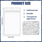 60 Pack Vertical Id Badge Holders  Clear Waterproof Pvc  Resealable