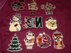  10  Vintage Makit   Bakit Christmas Ornaments Metal Stained Glass - Reindeer   