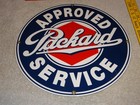 Vintage Original Packard Approved Service Porcelain Metal Car  Gasoline Oil Sign