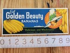 1932 Standard Fruit And Steamship Co  Banana Crate Label Freighter Caribbean