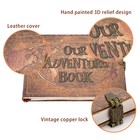 180 Pages Our Adventure Book Scrapbook Photo Album Retro Embossed Letter Leather
