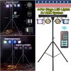 Professional 4-par Stage Leds Lights Dj Band Concert Dmx System   Stand   Remote