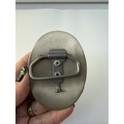 Vintage Turquoise Inlay Eagle Belt Buckle Silver Tone Southwestern Oval Western