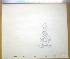 1940  Donald Duck  Walt Disney Original Production Cel Drawing Sailor Hat