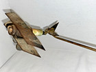 Vintage Cast Iron Base Sparkplug Airplanes Whirly Gig Balance Rotating Planes