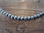 Native American Hand Strung Round Navajo Pearl 18  Necklace By I  John