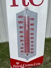 C 1950s Original Vintage Enjoy Rc Cola Sign Metal Thermometer Royal Crown Clean 