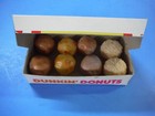1987 Dunkin Donuts 8 Realistic Munchkins Play Food   Box