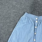 Madewell Skirt Womens 4 Blue Chambray Button Front A-line Midi Lightweight