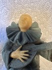Vintage Art Deco Pierrot Clown Musician Bookends Pair Cast Metal Celluloid