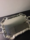 Vintage Towle Large Silver-plated Victorian Engraved Footed Serving Tray Mirror