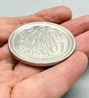 Antique Silver Morgan Dollar Love Token Coin Pin Engraved Initials Mg 1880