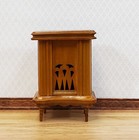 Dollhouse Cabinet Radio Vintage Style Wood Walnut Finish 1 12 Scale Miniature